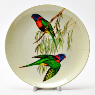 Декоративная тарелка Радужные Лорикеты