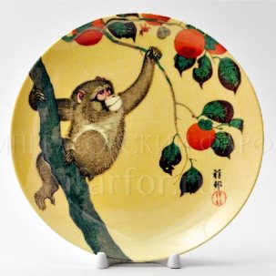 Декоративная тарелка Обезьяна на ветке