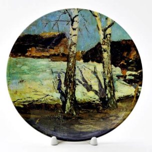 Декоративная тарелка Последний снег