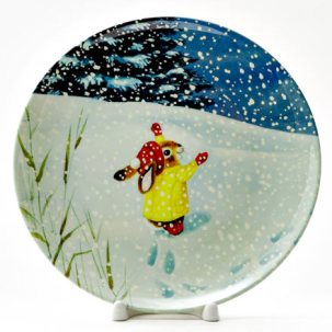 Декоративная тарелка Снегопад