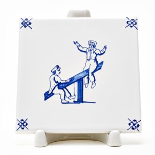 Изразец Голландский. Детские игры. Качели