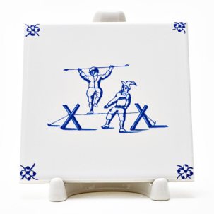 Изразец Голландский Детские игры. Хождение по канату