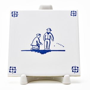 Изразец Голландский Детские игры. Игра в камни 2