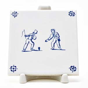 Изразец Голландский. Детские игры. Игра в волчок