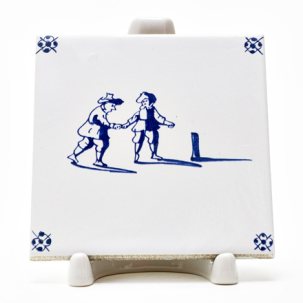 Изразец Голландский Детские игры. Салки