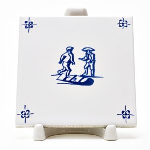 Изразец Голландский Детские игры. Катание на доске