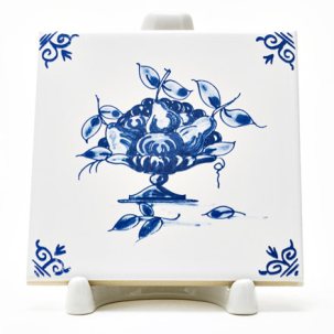 Изразец Голландский. Ваза с грушами