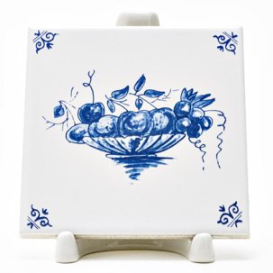 Изразец Голландский. Ваза с фруктами 1