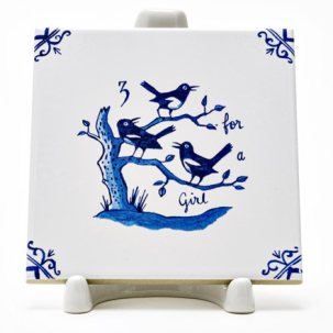 Изразец Голландский. Три сороки