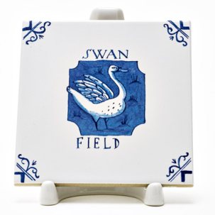 Изразец Голландский. Лебедь