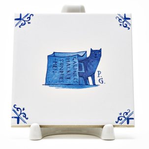 Изразец Голландский. Кот на рынке Гарднерс