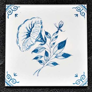 Изразец Голландский. Цветок 7