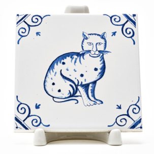 Изразец Голландский. Котик