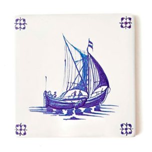 Изразец Голландский. Парусник 4