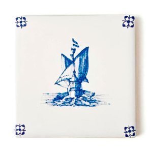 Изразец Голландский. Парусное судно 6