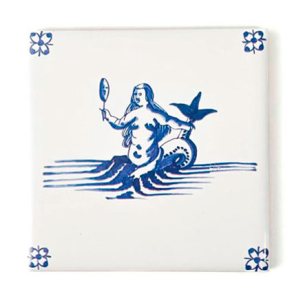 Изразец Голландский. Русалка 3