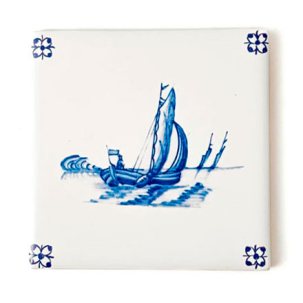 Изразец Голландский. Рыбацкая лодка 3