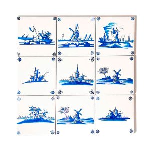 Набор изразцов Голландский. Голландские пейзажи