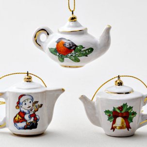 Набор елочных игрушек Чайнички