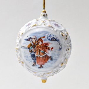 Елочная игрушка Шар средний Парочка