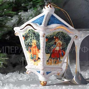 Елочная игрушка Фонарик классический Ретро 3