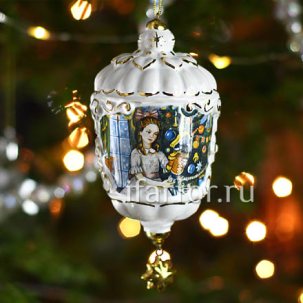 Елочная игрушка Фонарик ажурный Щелкунчик
