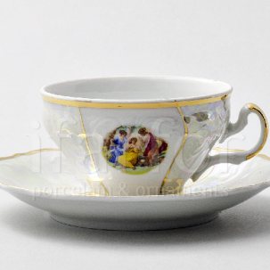 Чашка с блюдцем чайная Мадонна Перламутр 1/2 Бернадотт