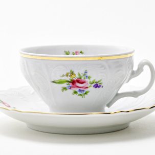 Чашка с блюдцем чайная Бернадотт Мейсенский букет 1/2 Бернадотт