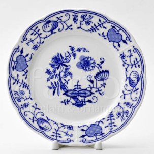 Тарелка десертная Луковичный узор. Синий лук