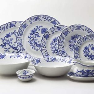 Сервиз столовый Луковичный узор. Синий лук 6/25 Натали
