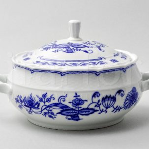 Супница и крышка Луковичный узор. Синий лук Натали