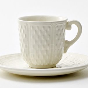 Чашка с блюдцем кофейная PONT AUX CHOUX WHITE 1/2 GIEN Прованс
