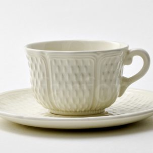 Чашка с блюдцем чайная PONT AUX CHOUX WHITE 1/2 GIEN Прованс 170 мл.