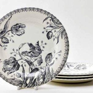 Набор тарелок столовый TULIPES NOIRES GIEN Шампань