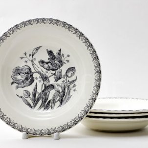 Набор тарелок столовый TULIPES NOIRES GIEN Шампань