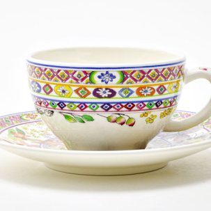 Чашка с блюдцем чайная BAGATELLE 1/2 GIEN Шампань 160 мл.