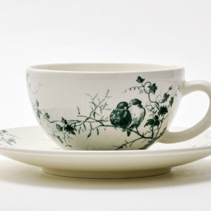 Чашка с блюдцем чайная LES OISEAUX 1/2 GIEN Шампань 260 мл.
