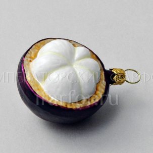 Елочная игрушка Ягоды и фрукты. Половинка мангустина