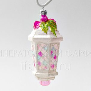 Елочная игрушка Фонарик Витражный 128 мм.