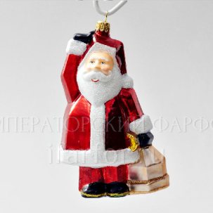 Елочная игрушка второй сорт Космический Дед Мороз