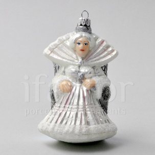 Елочная игрушка Снежная королева розовая 125 мм.