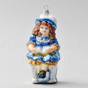 Елочная игрушка Алиса с книгой 145 мм.