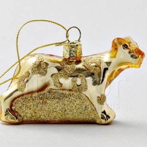 Елочная игрушка Золотая пантера