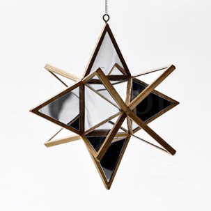 Елочная игрушка Зеркальная звезда 3D