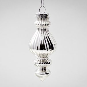 Елочная игрушка Веретено 1 Серебрянное