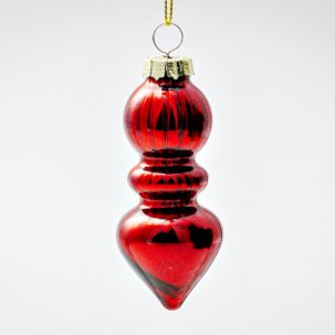 Елочная игрушка Веретено 4 Красное