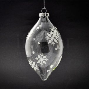 Елочная игрушка Конус Снежинки 80 x 155 мм.