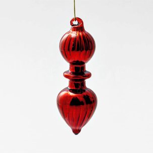 Елочная игрушка Веретено 2 Красное