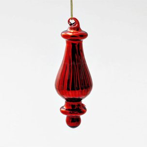 Елочная игрушка Веретено 4 Красное
