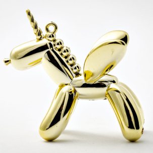 Елочная игрушка Единорог золотистый